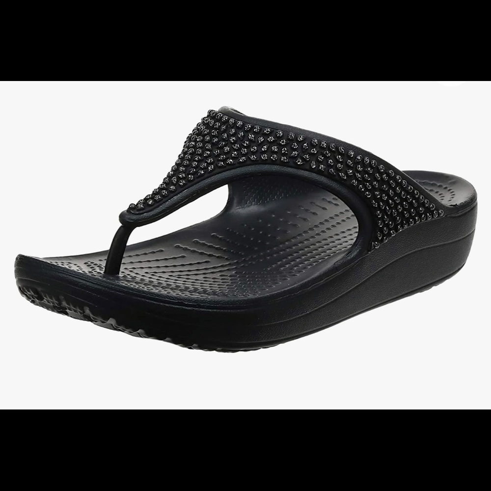 Embellished Sloane Flip Crocs…new.